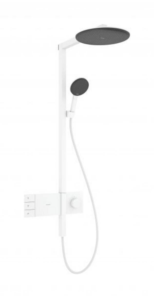 hansgrohe Raindance Alive S Showerpipe 300 2jet EcoSmart mit ShowerSelect Comfort, Mattweiß