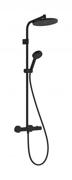 hansgrohe Activera S Showerpipe 240 1jet EcoSmart mit Ecostat Fine Varia, Mattschwarz, 1 Stk.-4