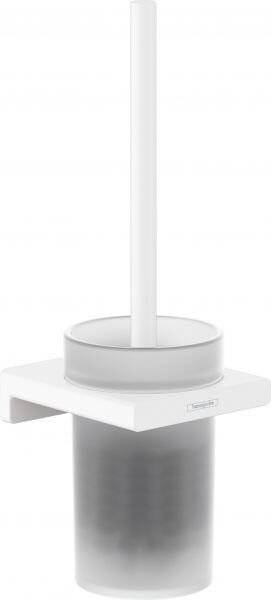 Hansgrohe AddStoris Q Toilettenbürstenhalter, Wandmontage, Mattweiß-2