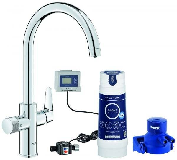 GROHE Starter Kit GROHE Blue Pure BauCurve 30581 C-Auslauf S-Filter chrom-4