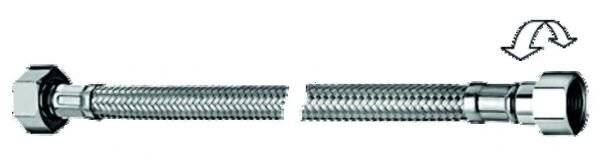 SCHELL 103180699 Flexibler Schlauch FLEX clean-flex 1/2Z ÜM x 3/8Z ÜM, chrom 300-3