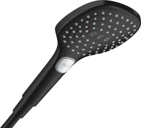 Hansgrohe Raindance Select E Handbrause 120mm, 8l/min, 3jet PowderRain EcoSmart, Mattschwarz-0