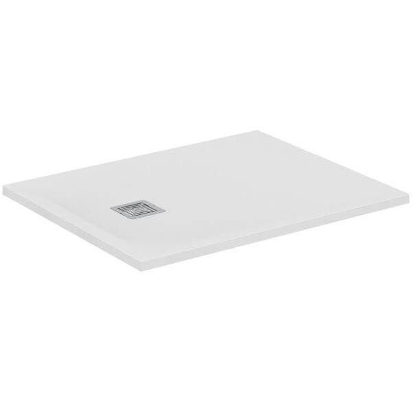 IDEAL STANDARD Rechteck-Brausewanne Ultr 1000x800mm Abl.25cm Mitte/Seite Weiß
