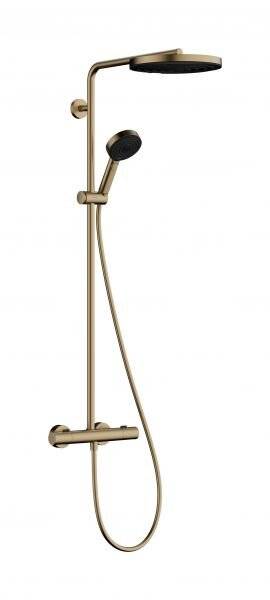 hansgrohe Pulsify S Puro Showerpipe 260 1jet mit Ecostat Fine und Handbrause 3jet, Brushed Bronze-4