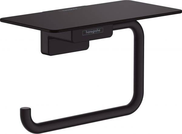 Hansgrohe AddStoris Q Toilettenpapierhalter, Ablage, Mattschwarz-2