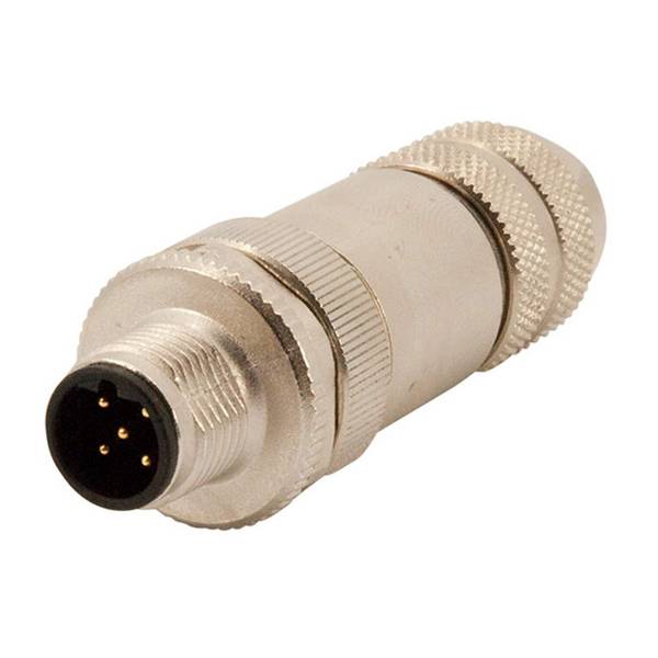 M12 Steckverbinder B-Kodiert Stift gerade, 5-polig, Schraubanschluss 125V, 4A - 1 Stück