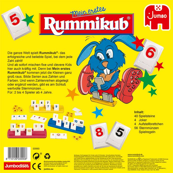 Jumbo Spiele Rummikub Original Mein erstes, Brettspiel, Auf Kacheln basierend, 4 Jahr(e), 20 min, 20 min, Familienspiel-2