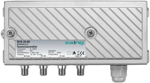 AXING - BVS2069N Hausanschlussverstärker 38 dB BVS02069N-0