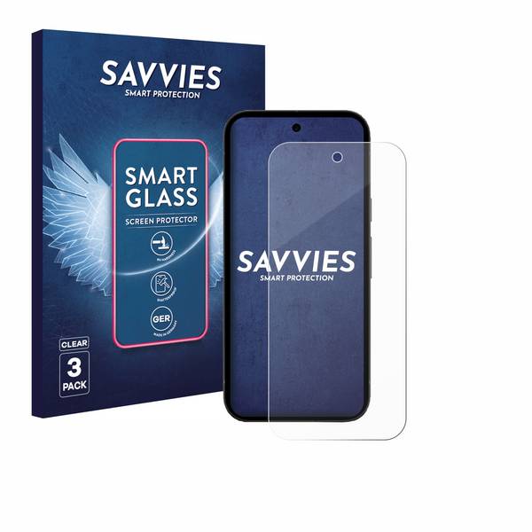 Savvies Smart Glass 3x Flexible Panzer Schutz Glas Folie für Google Pixel 10a