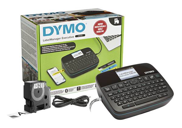 DYMO LabelManager ™ EXECUTIVE 640 CB, AZERTY, D1, Direkt Wärme/Wärmeübertragung, 15 mm/sek, Verkabelt & Kabellos, Schwar