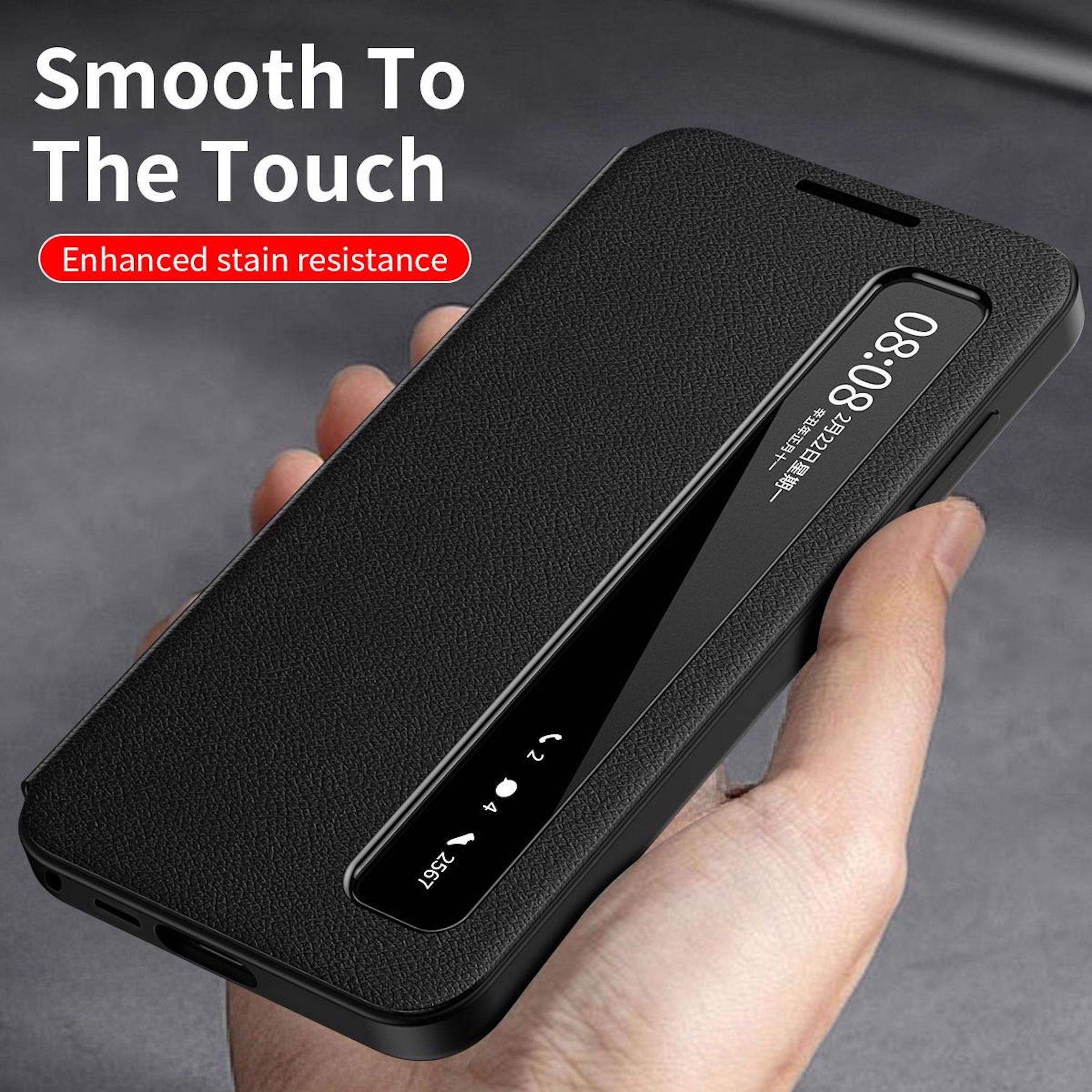 Handy Hülle Smart View für Samsung Galaxy S26 Ultra Kunstleder Flip Case Schwarz-3