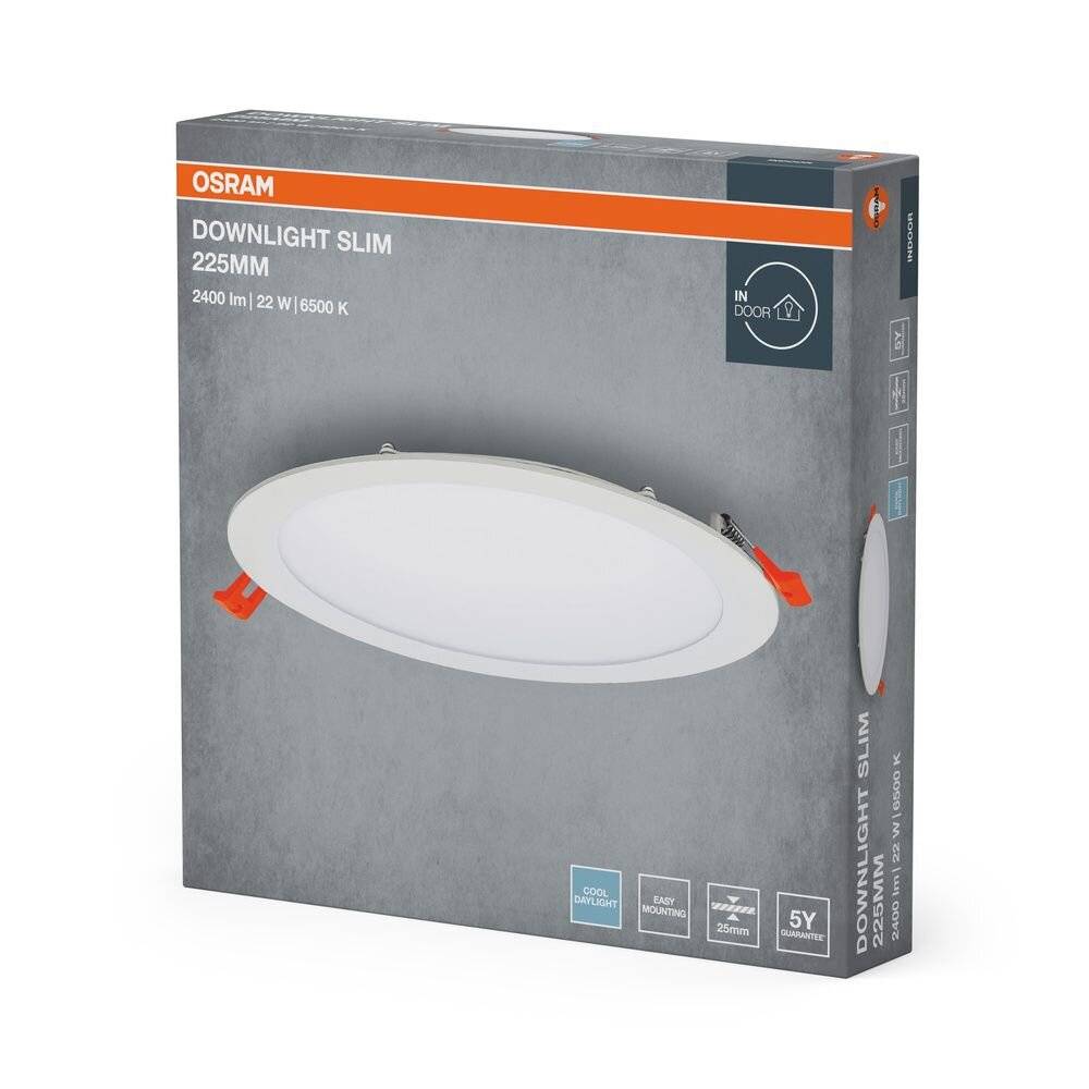 Symbolbild für Osram LED Downlight Recess Slim Weiß 22W 2000lm 110d - 865 Tageslichtweiß | Ausschnitt 120mm - IP