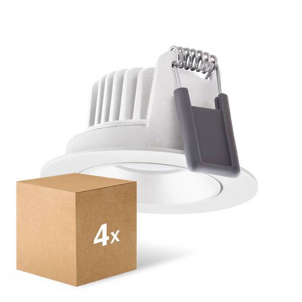 Mehrfachpackung 4x Ledvance LED SPOT ADJUST Aluminium 8W 720lm 36D - 940 Kaltweiß | Ausschnitt 68