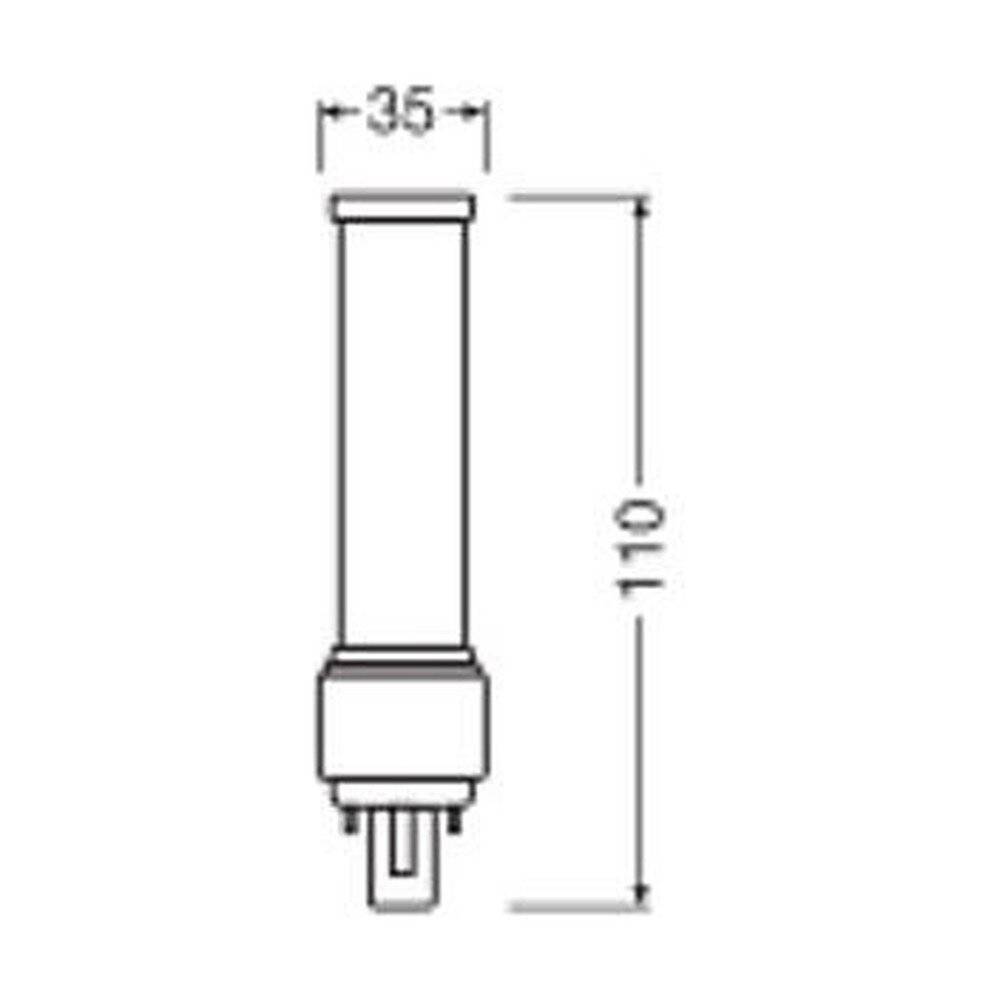 Symbolbild für Mehrfachpackung 10x Osram Dulux-D LED 5W 600lm - 840 Kaltweiß | 2-Pins - Ersatz Für 10W