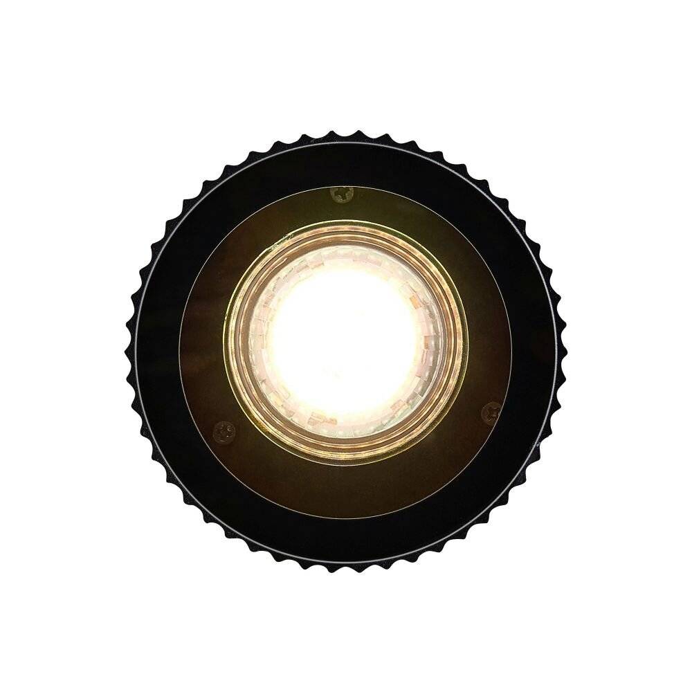 Preisbild für Nordlux Kyklop Deckenleuchte Aluminium und Glas Schwarz | 86mm - IP54 - Geeignet für GU10