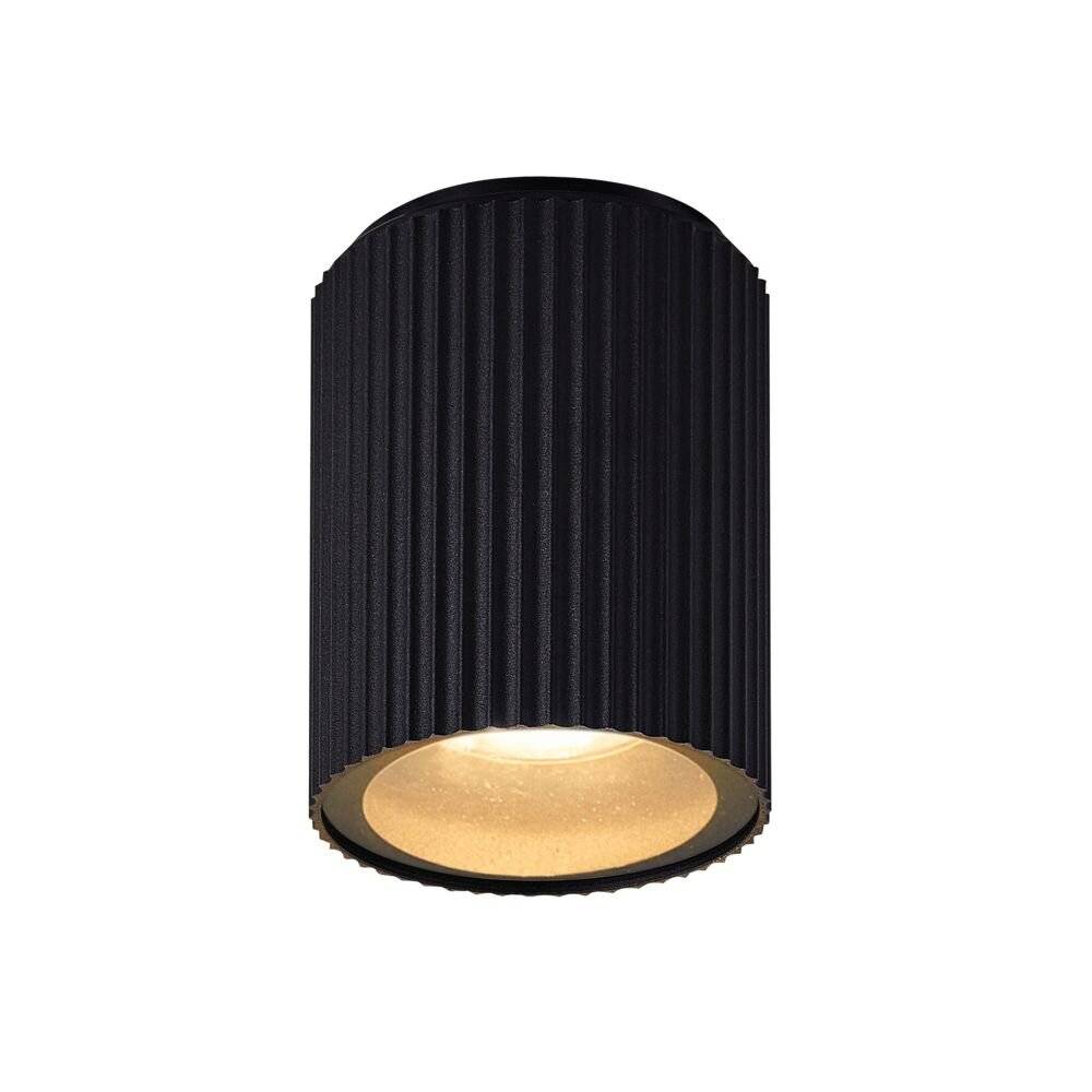 Symbolbild für Nordlux Kyklop Deckenleuchte Aluminium und Glas Schwarz | 86mm - IP54 - Geeignet für GU10
