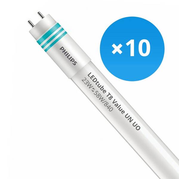 Mehrfachpackung 10x Philips LED Röhre T8 MASTER Value (UN) Ultra Output 23W 3700lm - 840 Kaltweiß