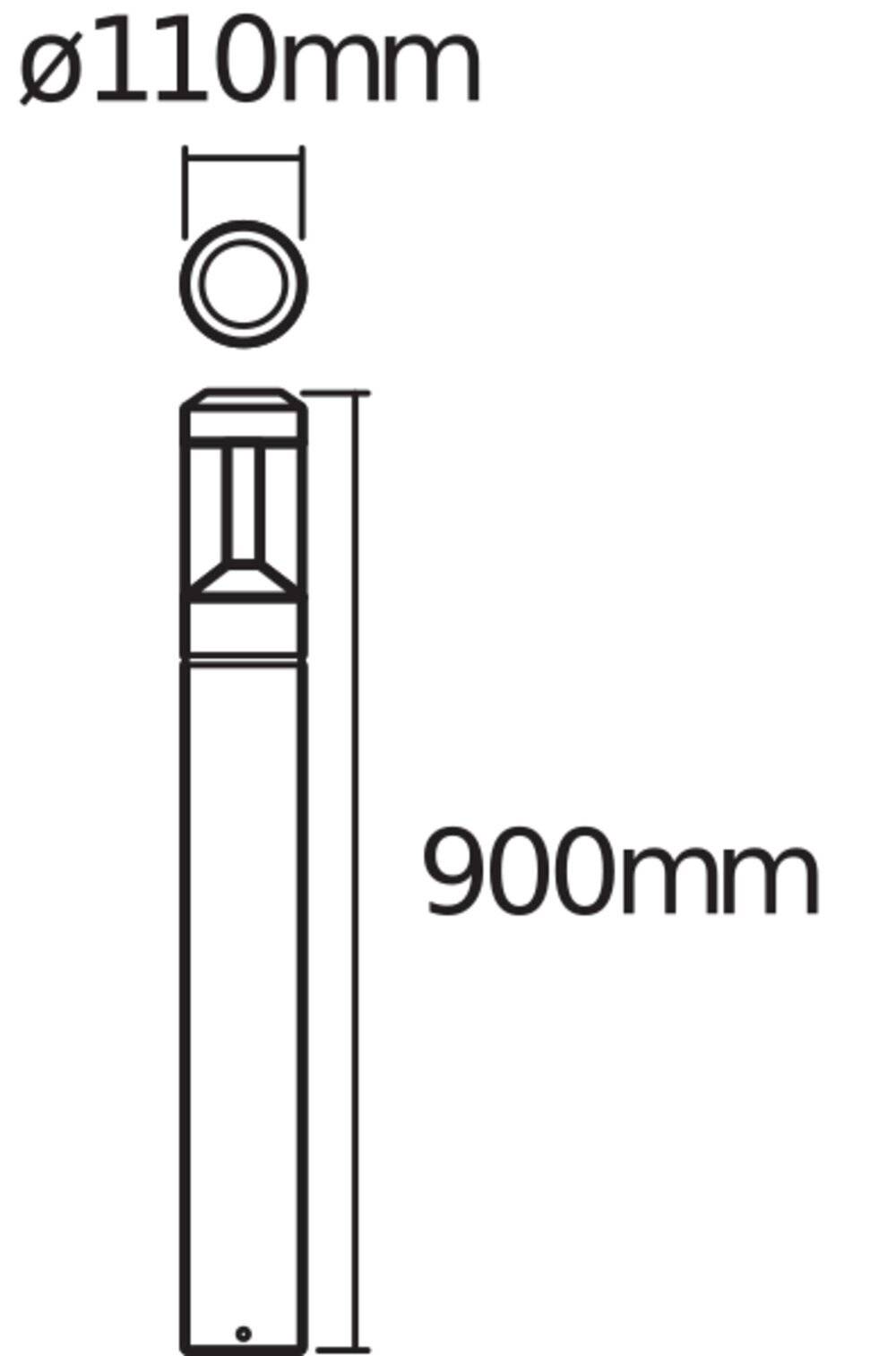 Preisbild für Ledvance LED-Pollerleuchte 900mm END.ST.L.Mod90012WDG 65 mA, 30000 h, 12 W, 610 lm, 50 lm/W