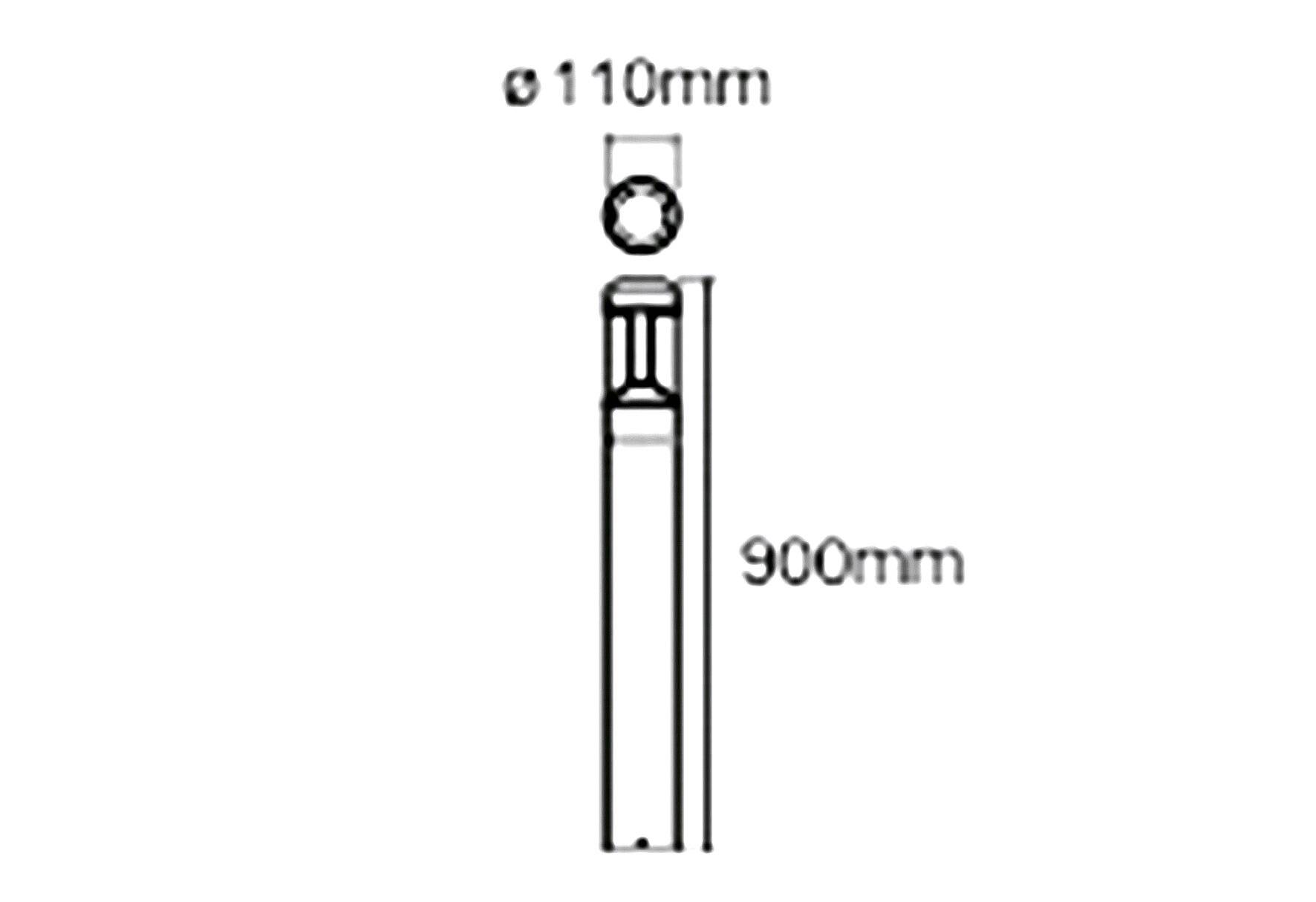 Ledvance LED-Pollerleuchte 900mm END.ST.L.Mod90012WDG 65 mA, 30000 h, 12 W, 610 lm, 50 lm/W-2