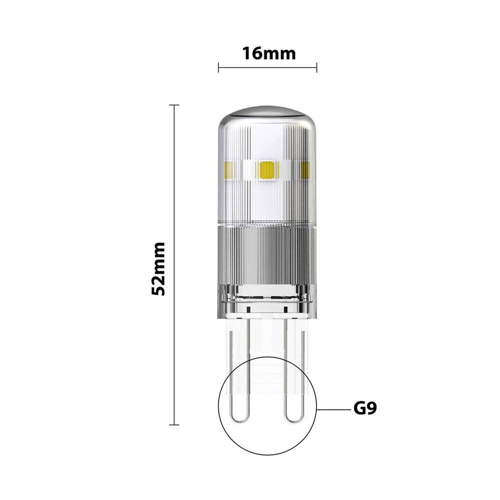 Symbolbild für Mehrfachpackung 10x Noxion Bolt LED Capsule G9 1.9W 200lm - 827 Extra Warmweiß | Ersatz für 20W
