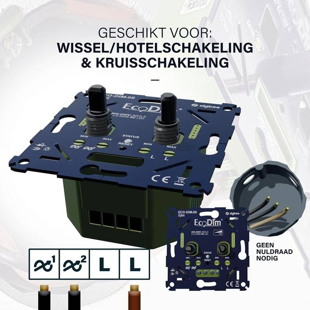 Preisbild für EcoDim.05 LED Dimmer Zigbee DUO 0-100W (RC)