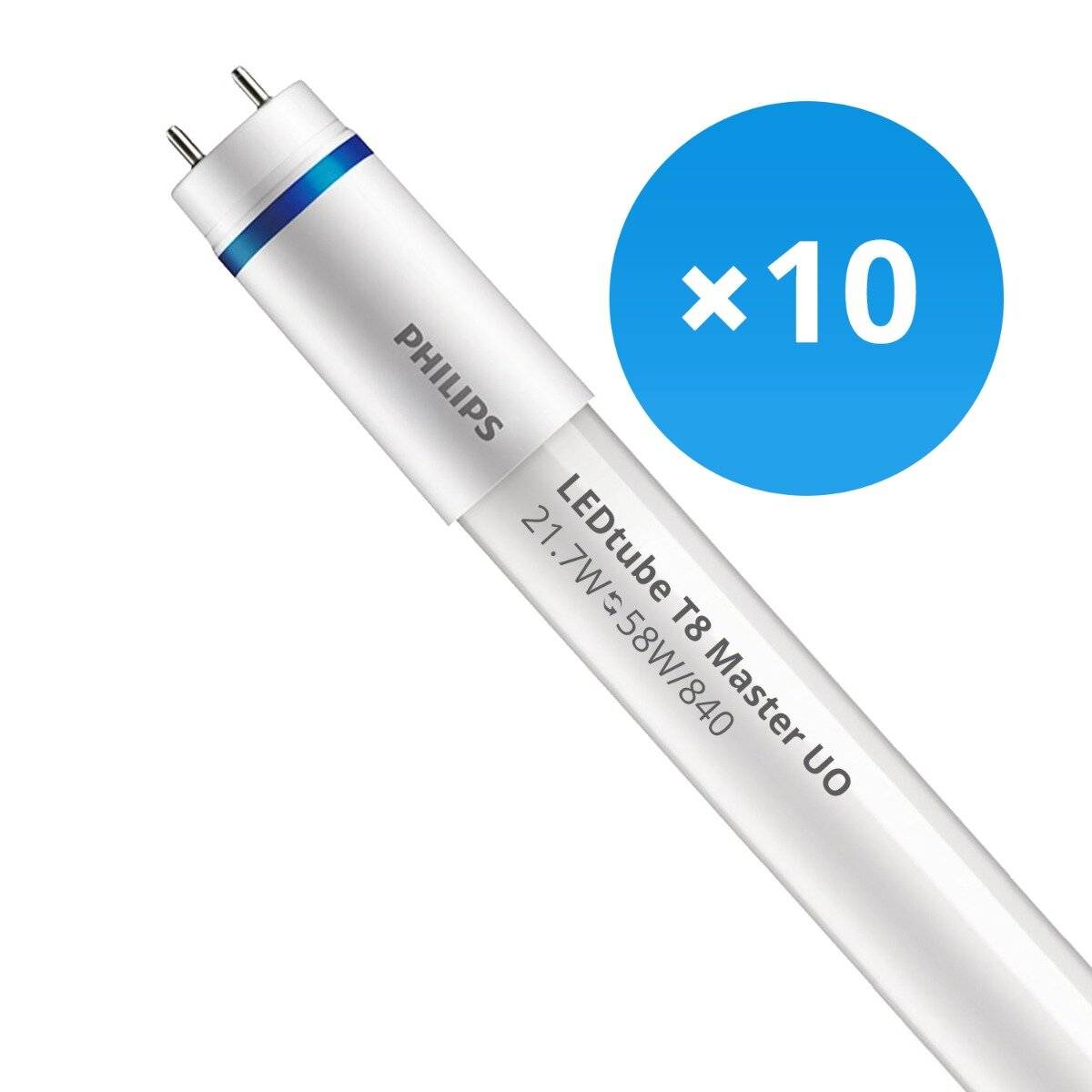Mehrfachpackung 10x Philips LED Röhre T8 MASTER (EM/Mains) Ultra Output 21.7W 3700lm - 840 Kaltwe-0