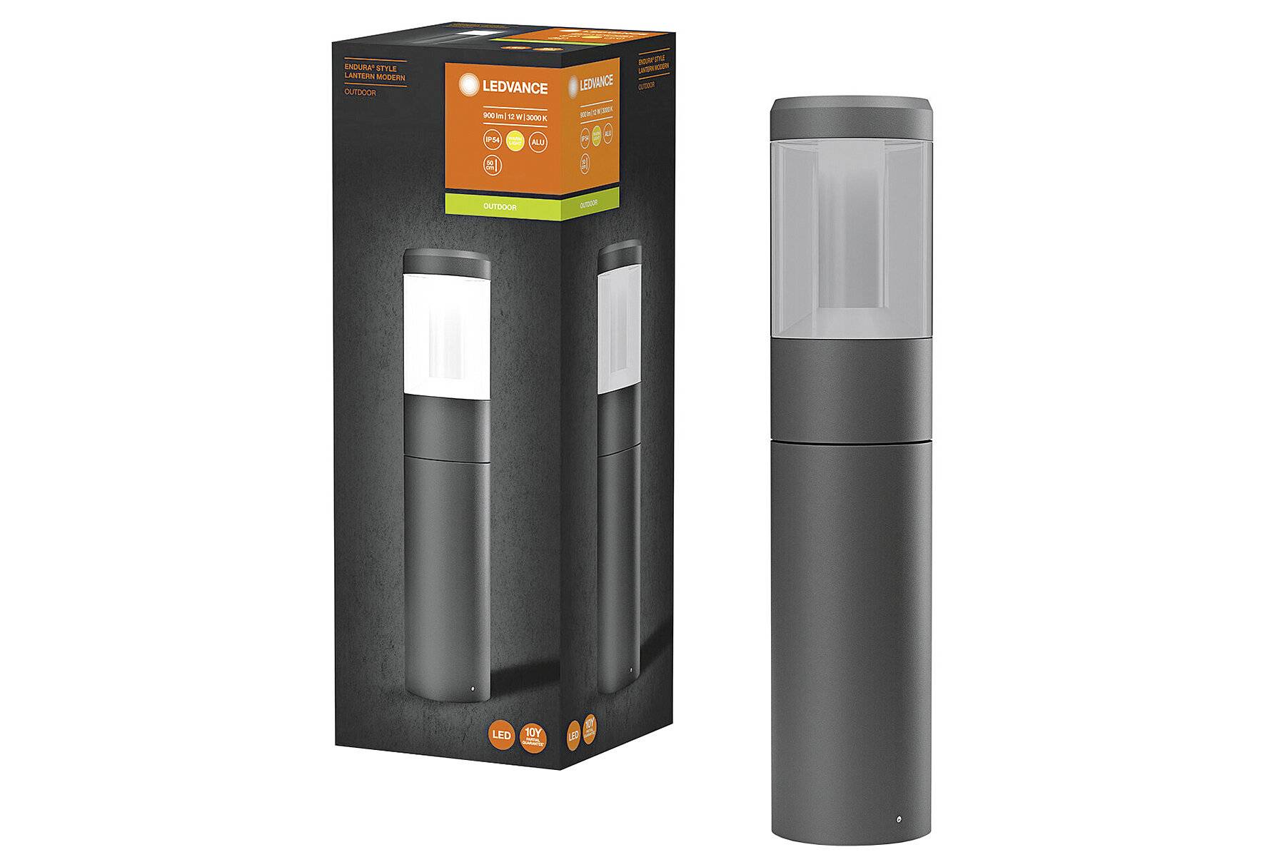 Ledvance LED-Pollerleuchte 500mm END.ST.L.Mod50012WDG 65 mA, 30000 h, 12 W, 610 lm, 50 lm/W-0