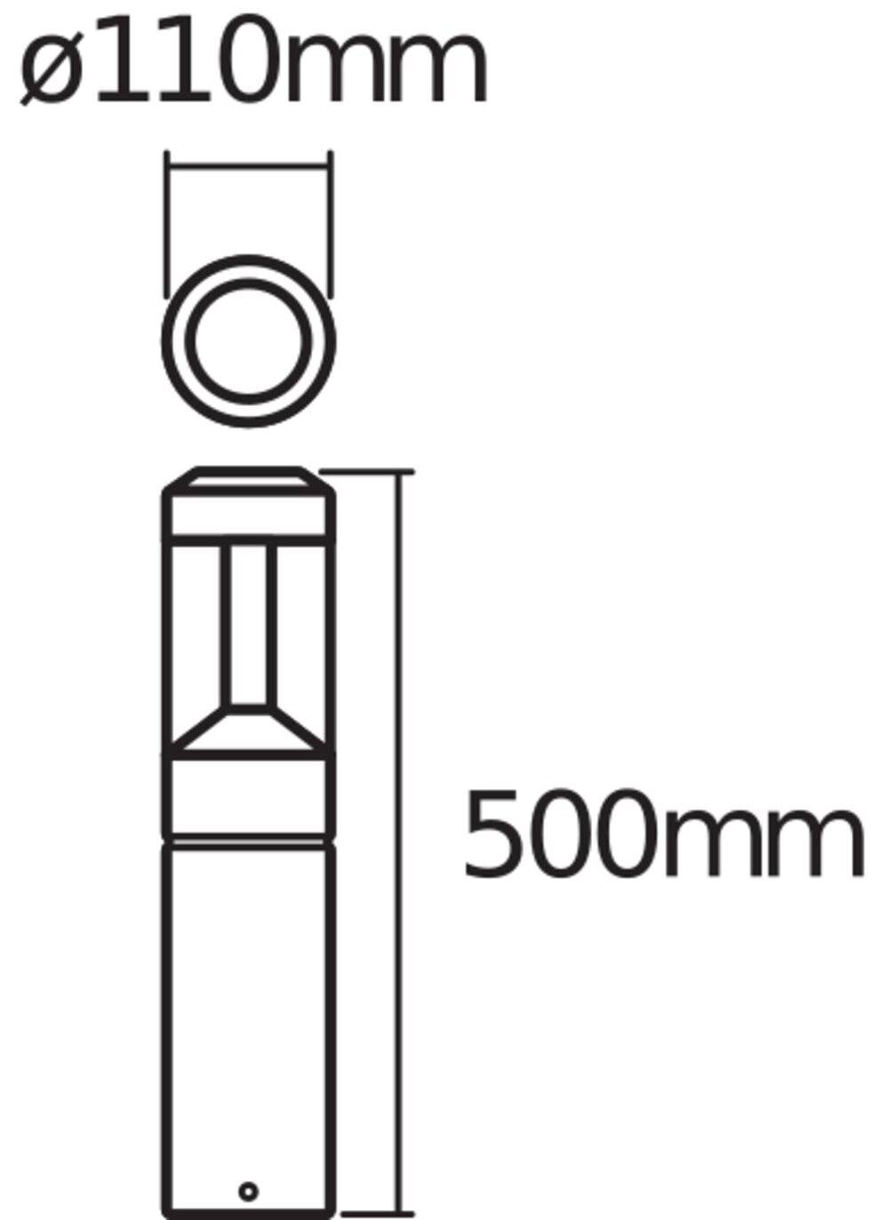 Preisbild für Ledvance LED-Pollerleuchte 500mm END.ST.L.Mod50012WDG 65 mA, 30000 h, 12 W, 610 lm, 50 lm/W