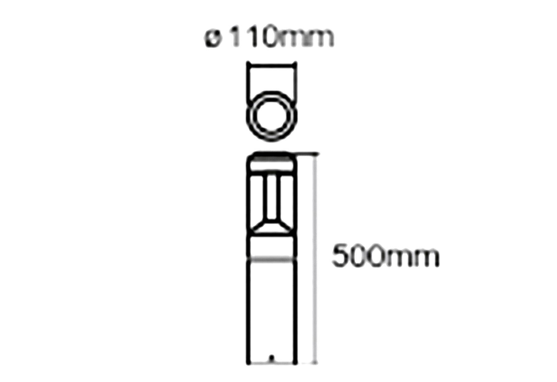 Ledvance LED-Pollerleuchte 500mm END.ST.L.Mod50012WDG 65 mA, 30000 h, 12 W, 610 lm, 50 lm/W-2