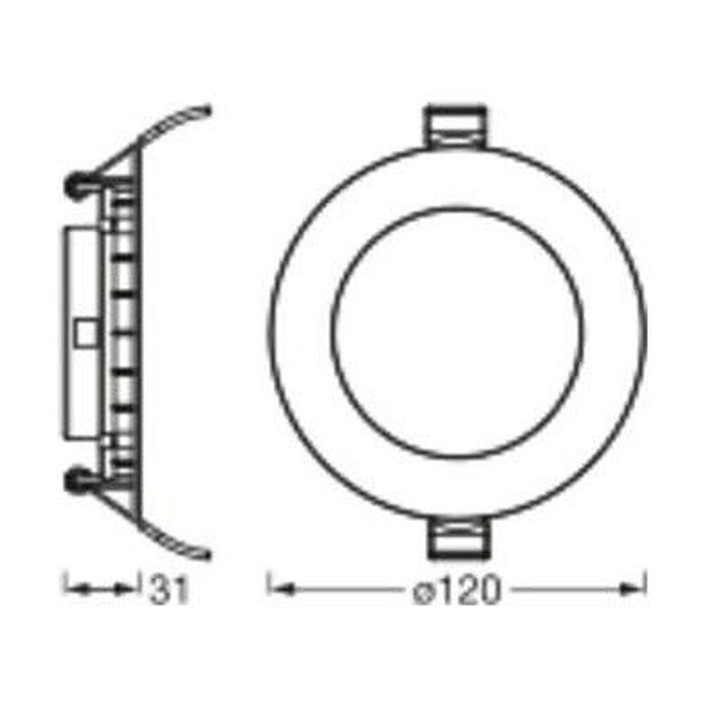 Preisbild für Osram LED Downlight Recess Slim Weiß 8W 550lm 110d - 830 Warmweiß | Ausschnitt 120mm - IP20