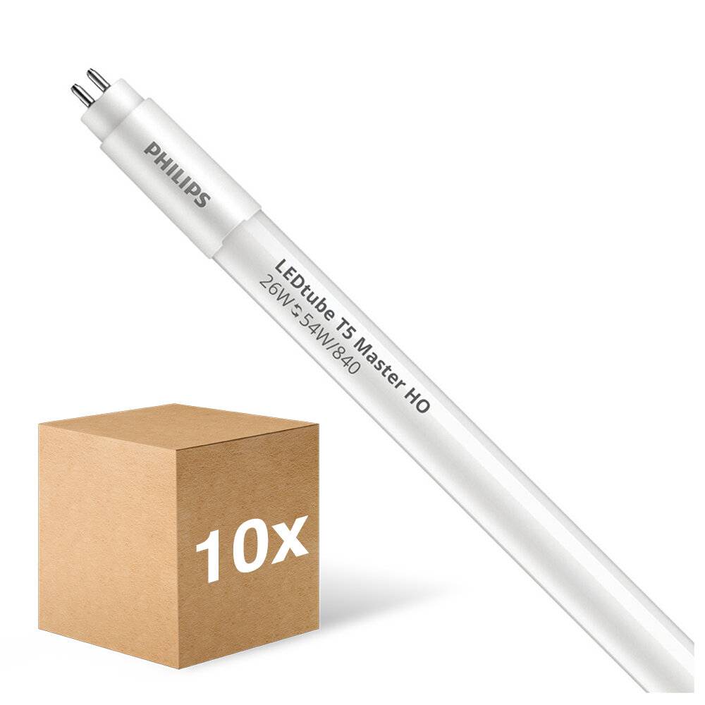 Mehrfachpackung 10x Philips LED Röhre T5 MASTER (Mains AC) High Output 26W 3900lm - 840 Kaltweiß-0