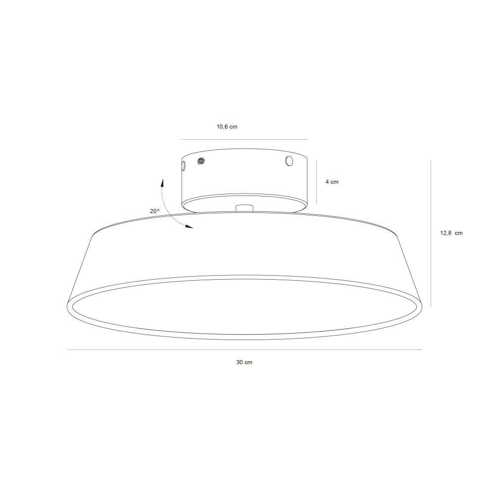 Preisbild für LED Deckenleuchte Kaito 2 Dim in Weiß 10,5W 1100lm