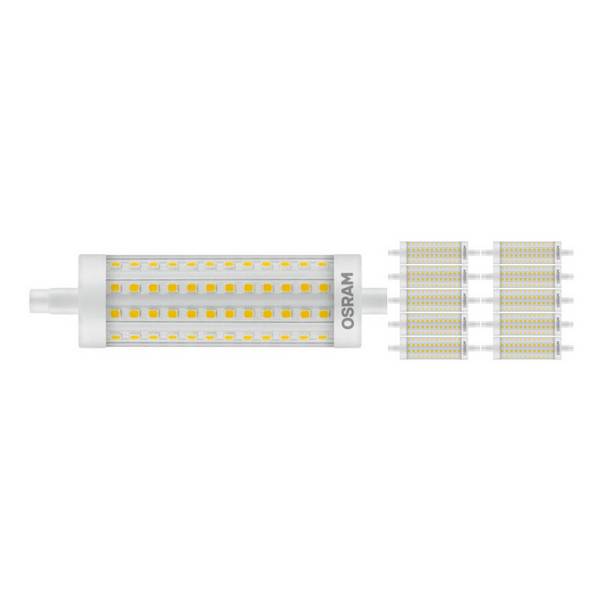 Mehrfachpackung 10x Ledvance LED Line R7s doppelt Ended 118mm 15W 2000lm - 827 Extra Warmweiß | D