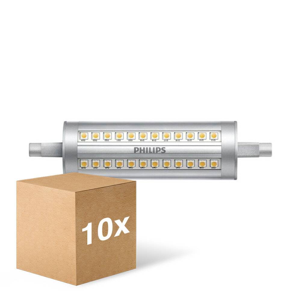 Mehrfachpackung 10x Philips Corepro LED Lineair R7s 118mm 14W 2000lm - 830 Warmweiß | Dimmbar - E-0
