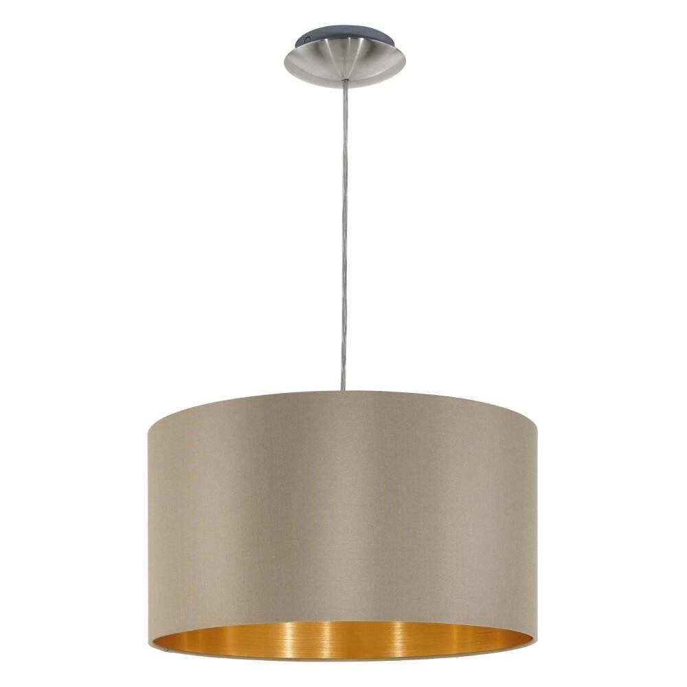 Eglo Pendelleuchte Maserlo Stahl Satin-Nickel | Geeignet für E27-0