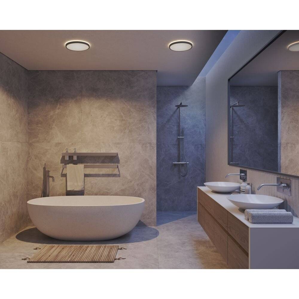Preisbild für Nordlux LED-Wand- und Deckenleuchte Oja 29 14.5W 830-840 1600lm Schwarz IP54 | 3-Stufen Dimmbar