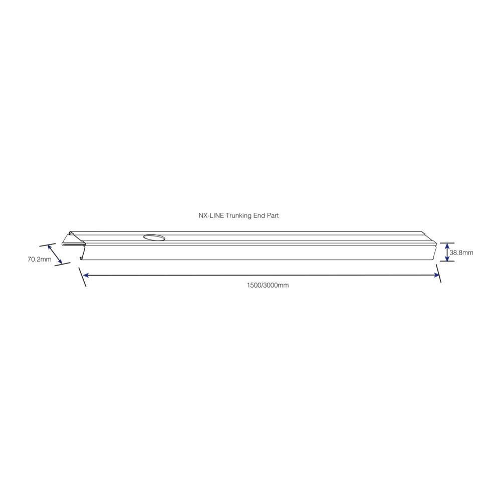 Preisbild für Noxion LED Linear NX-Line Trunking 8/3000 End Part Weiß