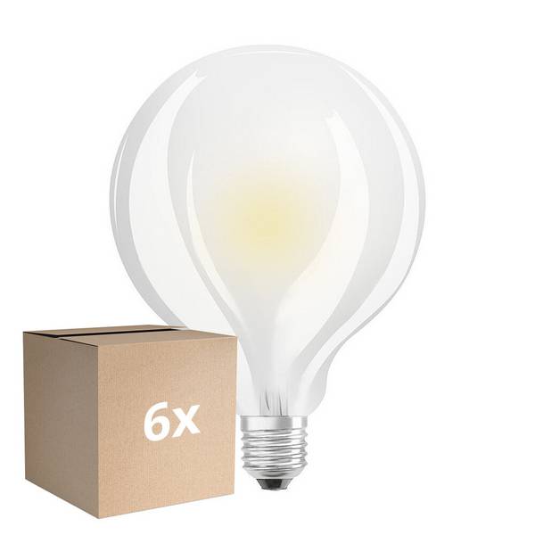 Mehrfachpackung 6x Ledvance Classic LED E27 Globe Fadenlampe Matt 11W 1521lm - 827 Extra Warmweiß