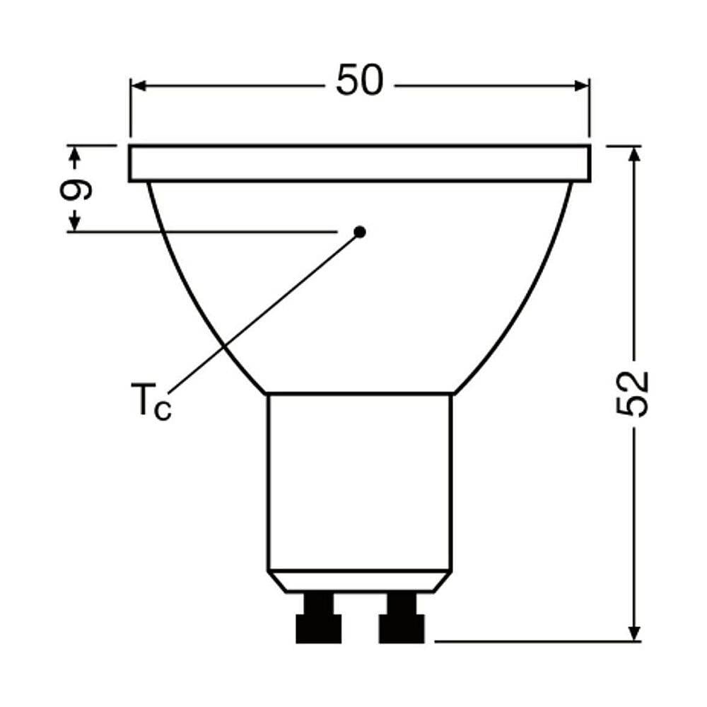 Preisbild für LEDVANCE LED PAR168060 DIM 6. LED PAR168060 DIM 6.1W 927 GU10 P LEDV