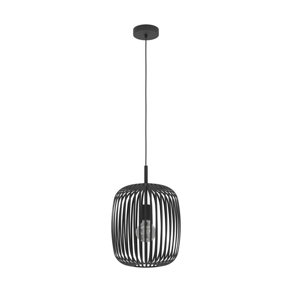 Eglo Pendelleuchte Romazzina Stahl Schwarz | IP20 - Geeignet für 1x E27-0