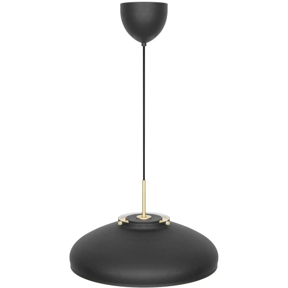 Symbolbild für DFTP by Nordlux Latif Pendelleuchte Metall und Glas Schwarz | 400mm - Geeignet für E14