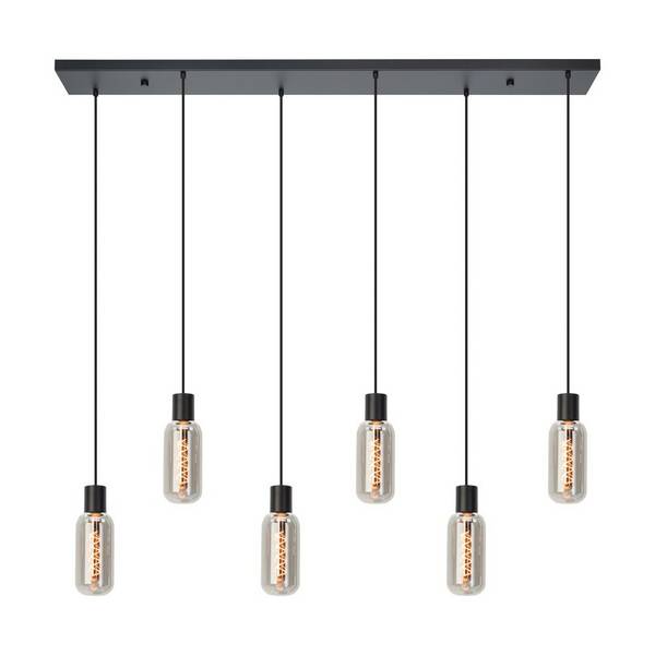 Eglo Pendelleuchte Maione Stahl Schwarz | IP20 - Geeignet für 6x E27