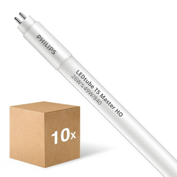 Mehrfachpackung 10x Philips LED Röhre T5 MASTER (Mains AC) High Output 26W 3900lm - 840 Kaltweiß