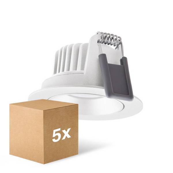 Mehrfachpackung 5x Ledvance LED SPOT ADJUST Aluminium 8W 680lm 36D - 930 Warmweiß | Ausschnitt 68