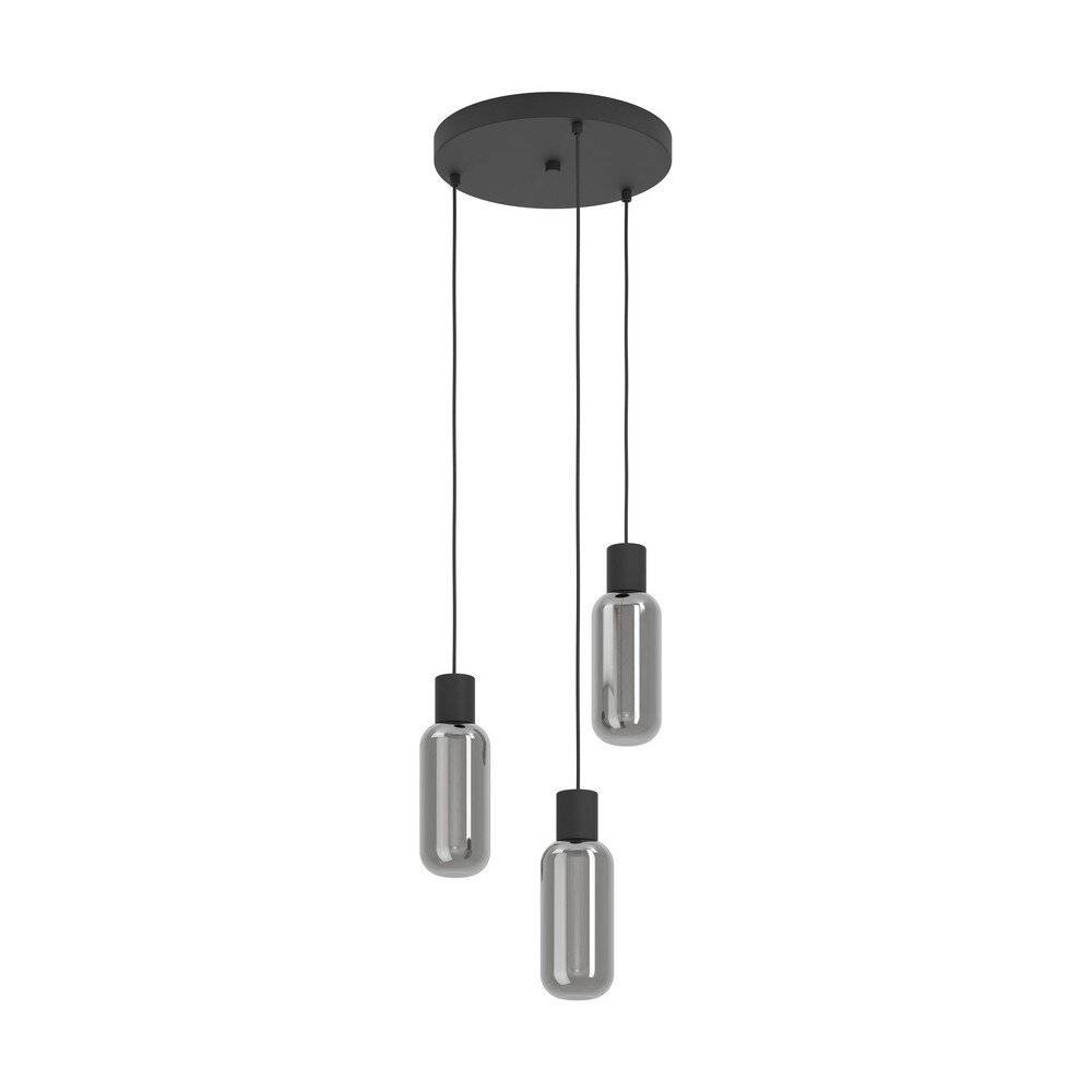 Eglo Pendelleuchte Maione Stahl Schwarz | IP20 - Geeignet für 3x E27-0