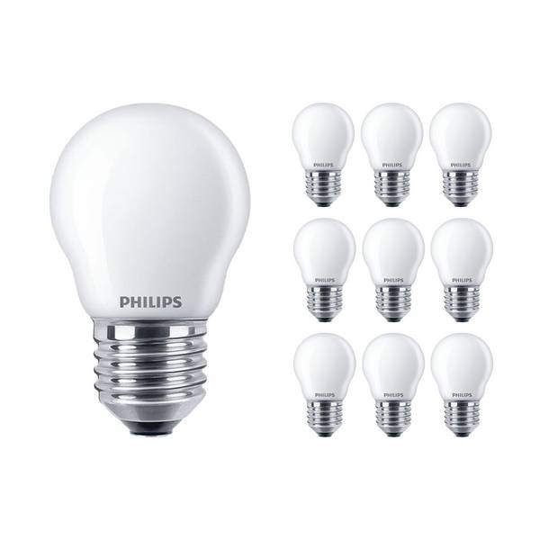 Mehrfachpackung 10x Philips Corepro LED Lustre E27 Kugel Matt 2.2W 250lm - 827 Extra Warmweiß | E
