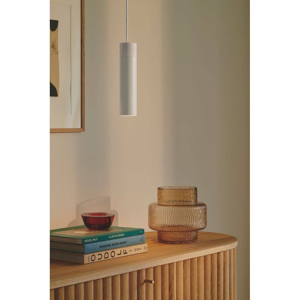 Symbolbild für Nordlux Tilo Pendelleuchte Metall und Holz Weiß | Geeignet für GU10