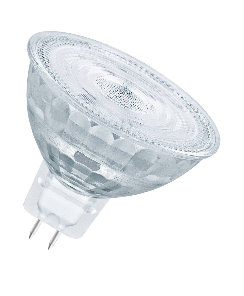 Symbolbild für Osram LED Lampe ersetzt 50W Gu5.3 Reflektor - Mr16 in Transparent 8W 621lm 2700K dimmbar 1er Pack