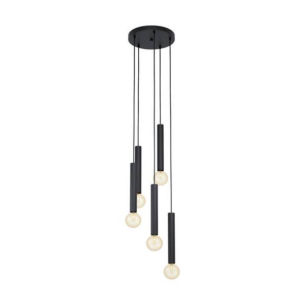 Eglo Pendelleuchte Corteva Stahl Schwarz | IP20 - Geeignet für 5x E27