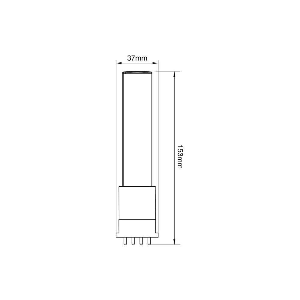 Symbolbild für Mehrfachpackung 10x Noxion Lucent PL-S LED 4.3W - 840 Kaltweiß | 4-Pins - Ersatz Für 9W